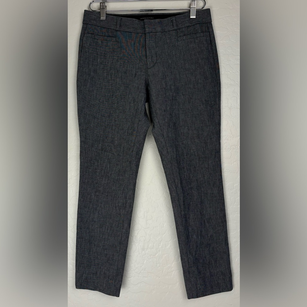 Banana Republic Sloan Gray Textured Slim Leg Dress Pants Size 4 0646
